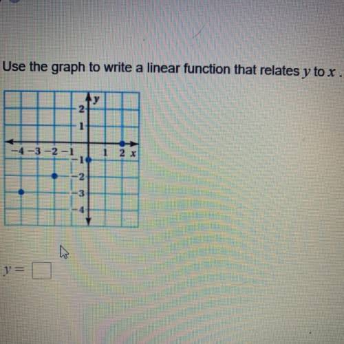 Use the graph to write a linear function that relates Y toX￼
