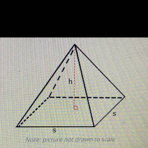 HELP!

If the volume of the pyramid is 216 cm, and the length of s is 6 cm, what is the length of