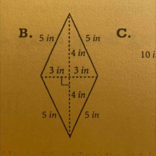 PLEASE HELP what is the area of this?

B. 5 in
5 in
14 in
3 in 1 3 in
14 in
5 in
5 in