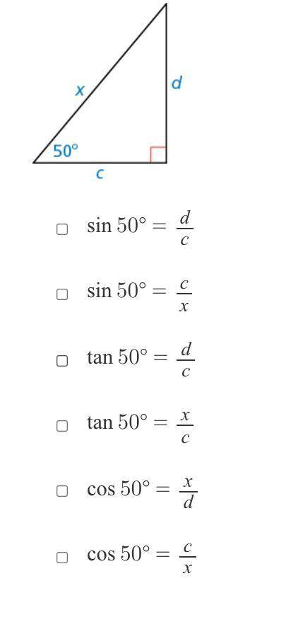 Which of the following trigonometric ratios are correct?