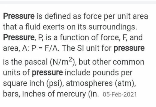 What does pressure measure