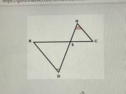 Are the two triangles in the image above similar? If so what is the correct postulate: SSS, SAS, AA