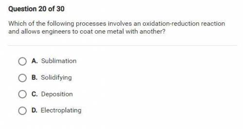 Which of the following processes involves an oxidation-reduction reaction and allows engineers to c