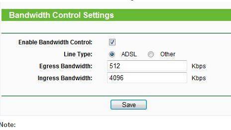 In the above picture, what does the below options as ingress bandwidth and egress bandwidth denote?