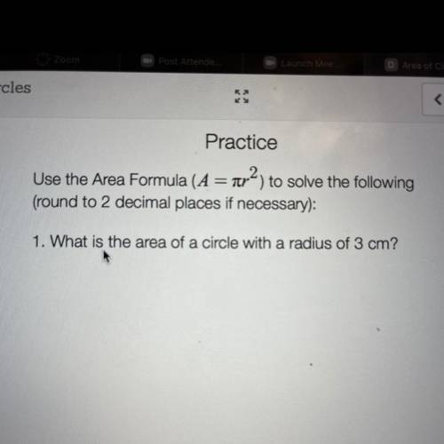 Use the Area Formula (A = ar?) to solve the following

(round to 2 decimal places if necessary):
1