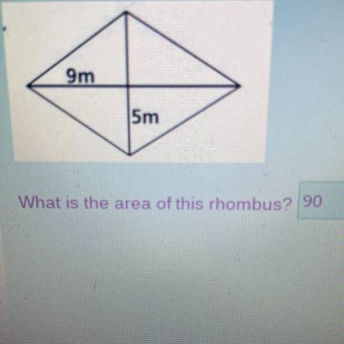 What is the area of this rhombus?