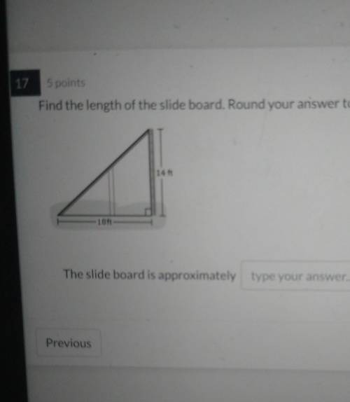 Find the length of the slide board. Round your answer to the nearest tenth place.​