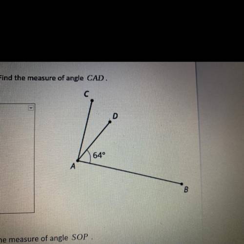 Angle BAC is a right angle. Find the measure of angle CAD.