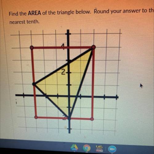 Find the area of the triangle below round your answer to the nearest tenth