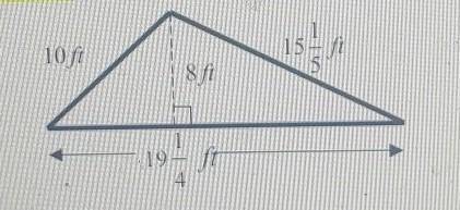BEEN STUCK FOR A WHILE PLEASE HELP!! Find the perimeter and area for the triangle. Be sure to write