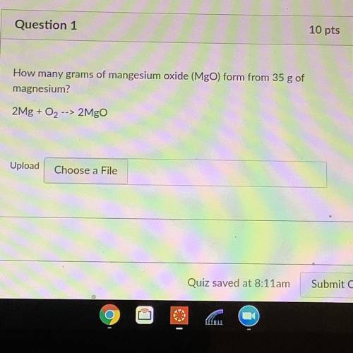 How many grams of mangesium oxide (MgO) form from 35 g of magnesium?

2Mg + O2 --> 2MgO
pls hel
