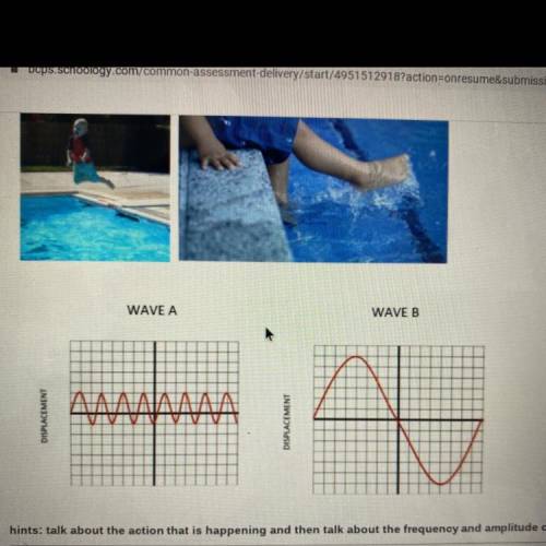 In a swimming pool, two sets of waves were produced in different ways. One set of waves was produce