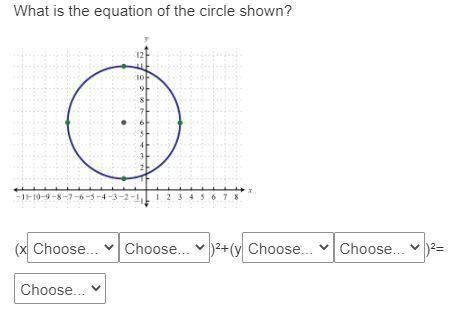 What is the equation of the circle shown in the graph ?