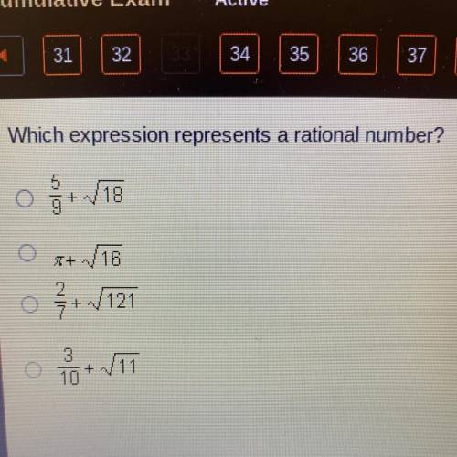 Which expression represents a rational number?