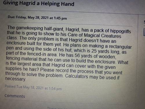 The gamekeeping half - giant , Hagrid , has a pack of hippogriffs that he is going to show to his c