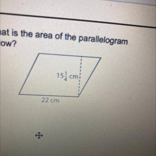 What is the area of the parallelogram below?