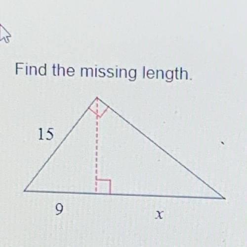 Find the missing length
A. 16
B. 25
C. 20
D. 15