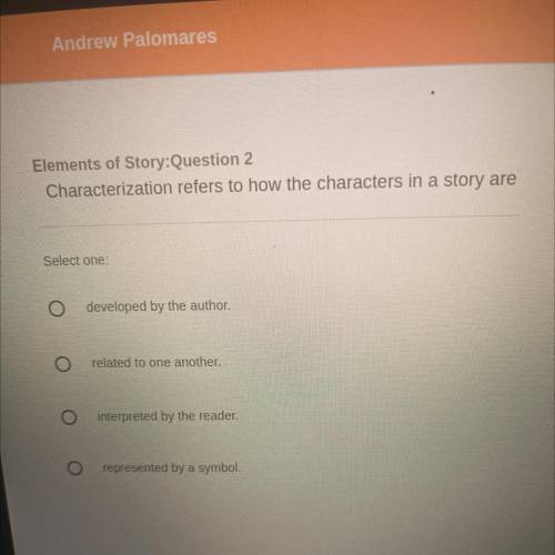 Characters refers to how the characters in a story are