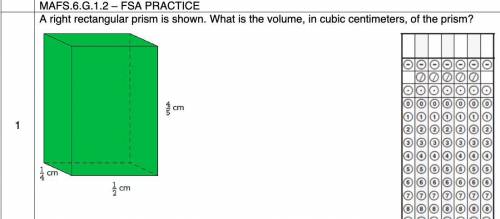 The right rectangular prism is built with small cubes.What is the volume, in cubic inches), of the