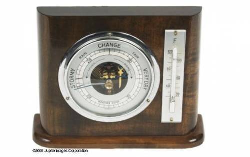 Your barometer displays this measurement:

Does the barometer indicate low or high pressure? What
