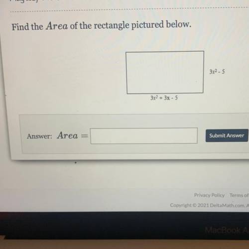 Find the area plss 3x^2-5 
3x^2+3x-5 i only have a few minutes left pls help anyone