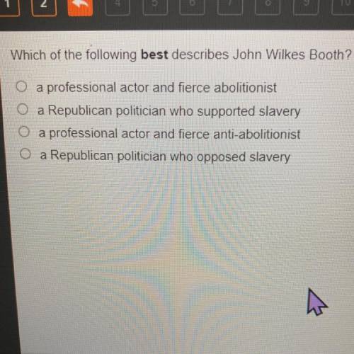 Which of the following best describes John Wilkes Booth