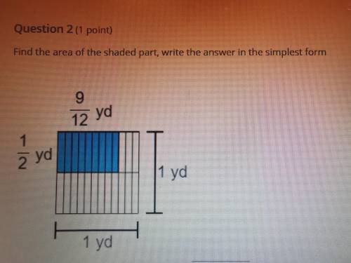 Find the area of shaded part, write the answer in simplest form
