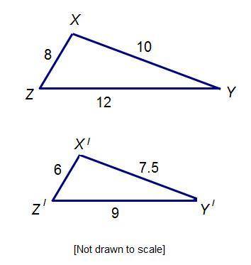 What is the scale factor of this dilation?

A.) One-half
B.) Two-thirds
C.) Three-fourths
D.) Thre