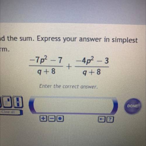 Find the sum. express your answer in the simplest form