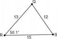 Determine the measure of ∠Q, rounded to the nearest tenth of a degree.

Question 19 options:
A) 
3