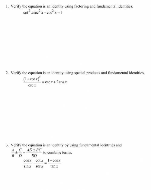 I rlly need help... easy precalc stuff

You don't have to do all of them just one is fine, and pls