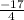 \frac{-17}{4}