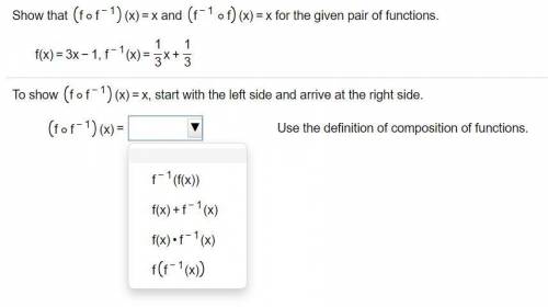 Show that and for the given pair of functions.

​, 
To show ​, start with the left side and arrive
