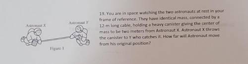 You are in space watching the two astronauts at rest in your frame of reference. They have identica