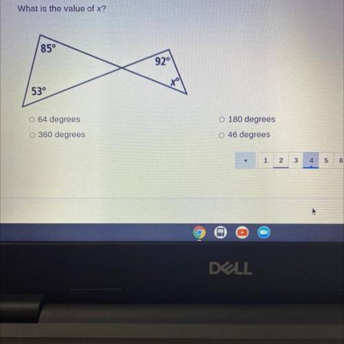 What is the value of x.