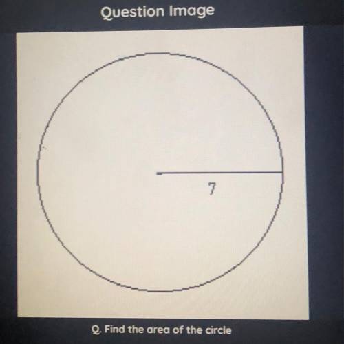 Find the area of the circle
Pls help quick