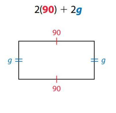 What expression can show the sum of the length for two adjacent sides of the rectangle?