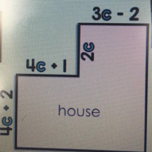 What is the perimeter of the house is c=5
I’m marking brainliest.