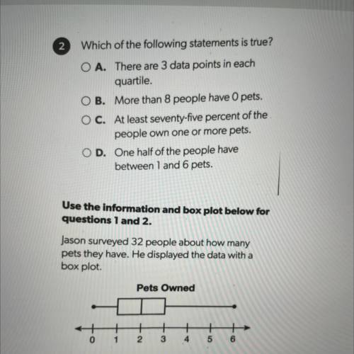 PLEASE HELP

Use the information and box plot below for
questions 1 and 2.
Jaso