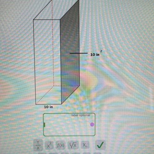 What is the volume of the rectangular prism?
Please help it’s not 1000