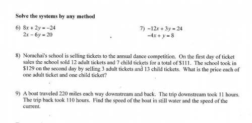 Help asap 
help with 7 and 8 and 9
and show work