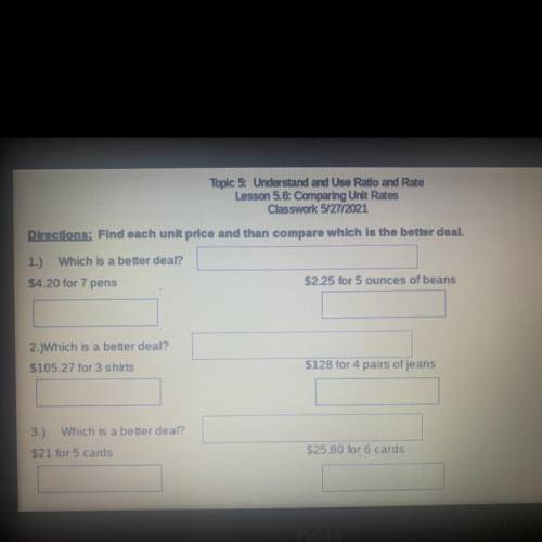Please help  Math quiz/class work