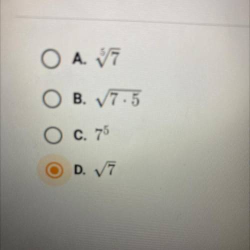 Which option is equal to 7 1/5