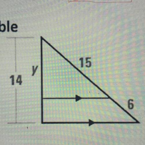 Solve the triangle to find the missing variable.