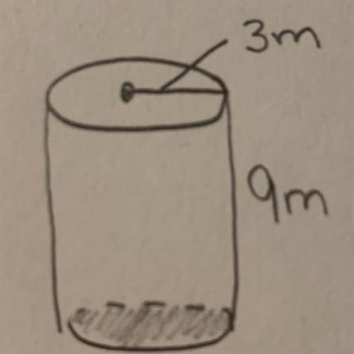 What is the Surface Area of this cylinder? Round to the nearest hundredth if needed, Use 3.14 for p