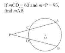 If mCD = 60 and m find mAB!