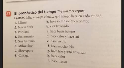 The weather report (Spanish)