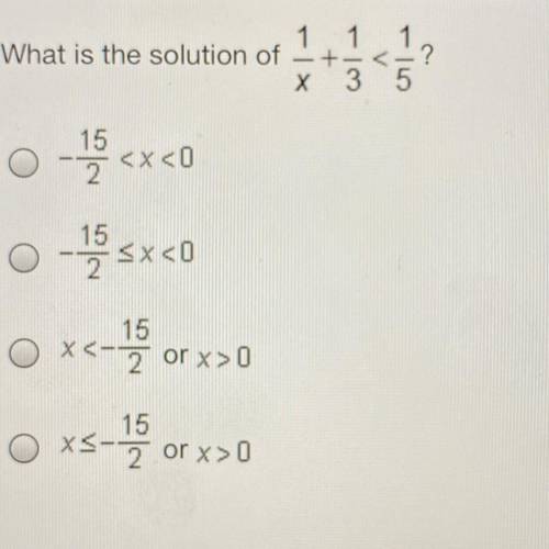 What is the solution of-+-<?
1 1 1
X35