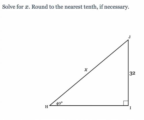WILL MARK BRAINLIEST PLEASE HELP ASAP !!!
Solve for x. Round to the nearest tenth, if necessary.