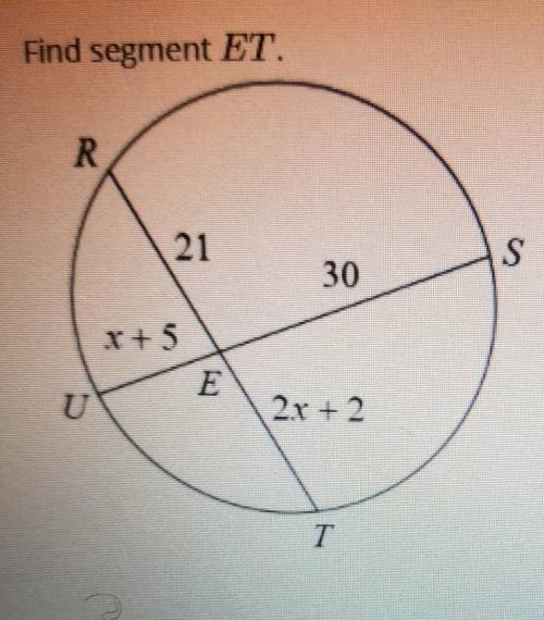 Find segment ET. Please and thank you​